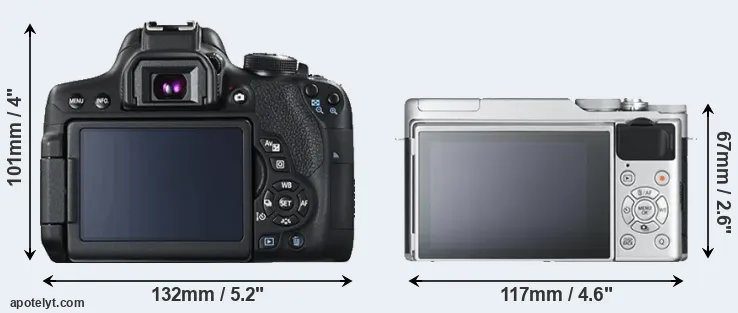 Comparison T6i or X-A10 rear