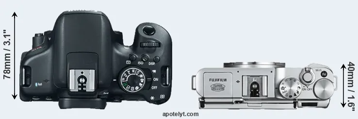 Compare T6i versus X-A2 top