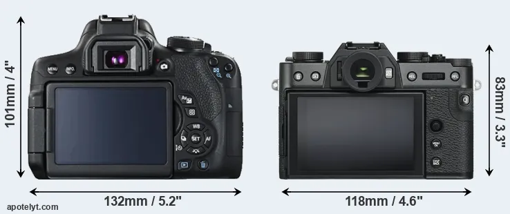 Comparison T6i or X-T30 rear