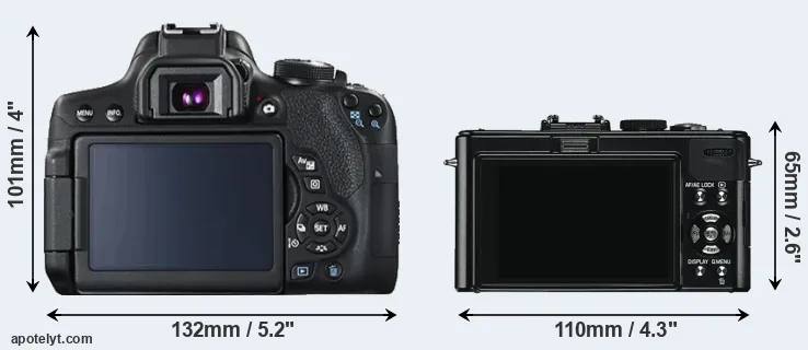 Comparison T6i or D-LUX 5 rear