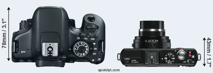 Compare T6i versus D-LUX 5 top