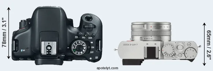 Compare T6i versus D-LUX 7 top
