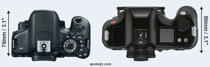 Compare T6i versus S3 top