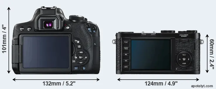 Comparison T6i or X1 rear