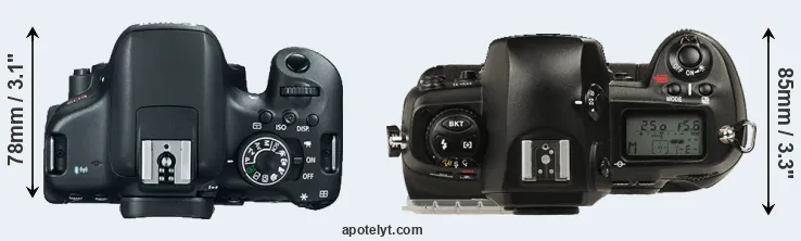 Compare T6i versus D1 top