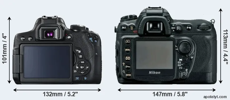 Comparison T6i or D200 rear