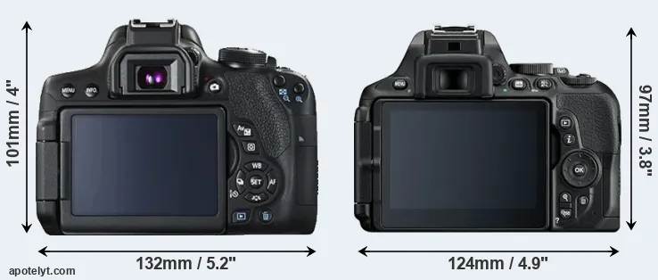 Comparison T6i or D5600 rear