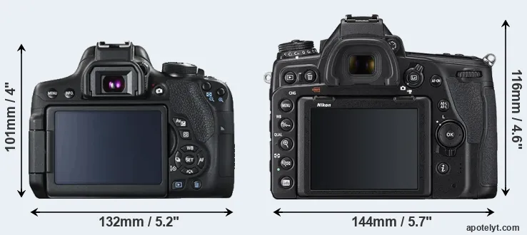 Comparison T6i or D780 rear