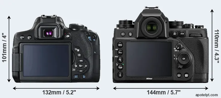 Comparison T6i or Df rear