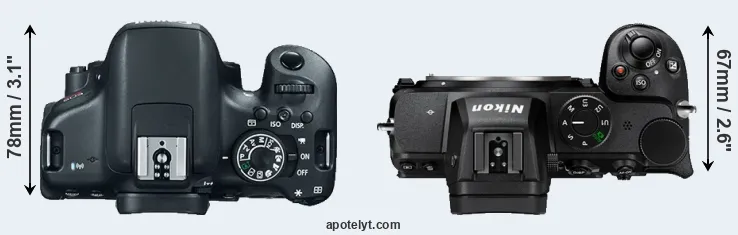 Compare T6i versus Z5 top