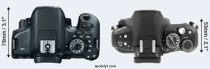 Compare T6i versus E-400 top
