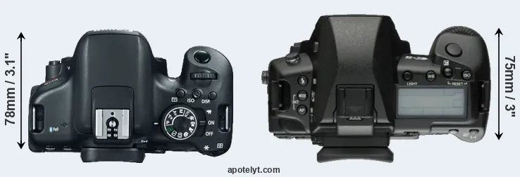 Compare T6i versus E-5 top