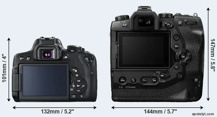 Comparison T6i or E-M1X rear