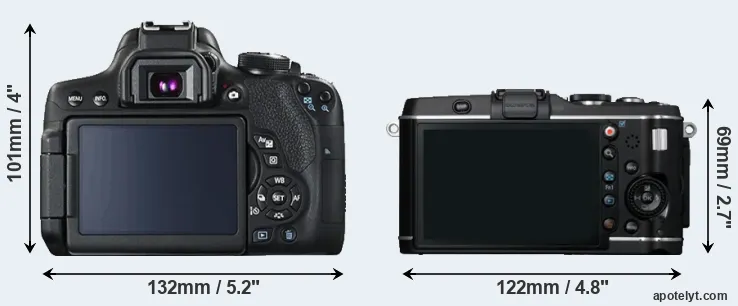 Comparison T6i or E-P3 rear