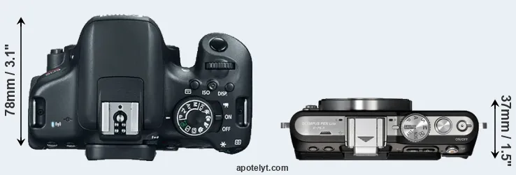 Compare T6i versus E-PL3 top