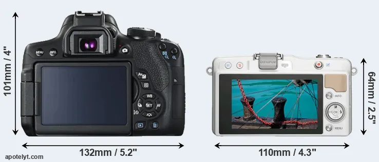 Comparison T6i or E-PM2 rear