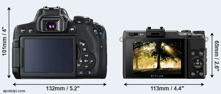 Comparison T6i or XZ-2 rear