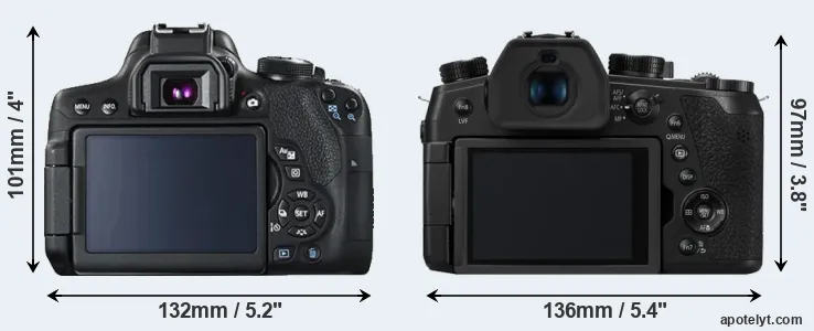 Comparison T6i or FZ1000 II rear