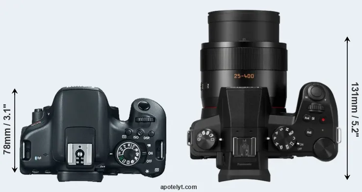 Compare T6i versus FZ1000 II top