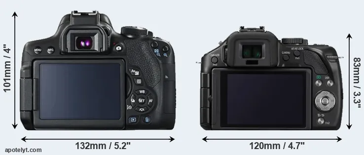 Comparison T6i or G5 rear