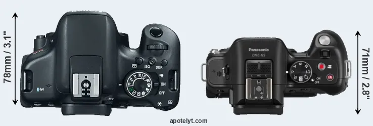 Compare T6i versus G5 top