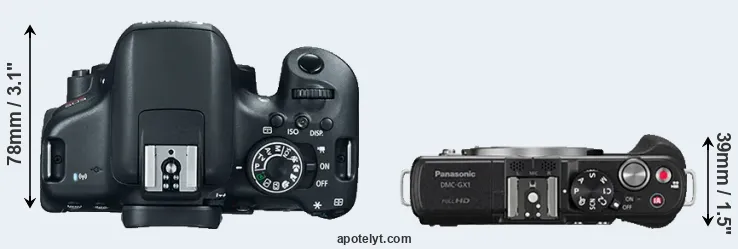Compare T6i versus GX1 top
