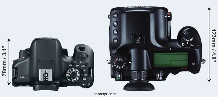 Compare T6i versus 645Z top