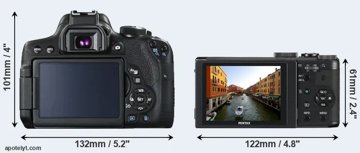 Comparison T6i or MX-1 rear