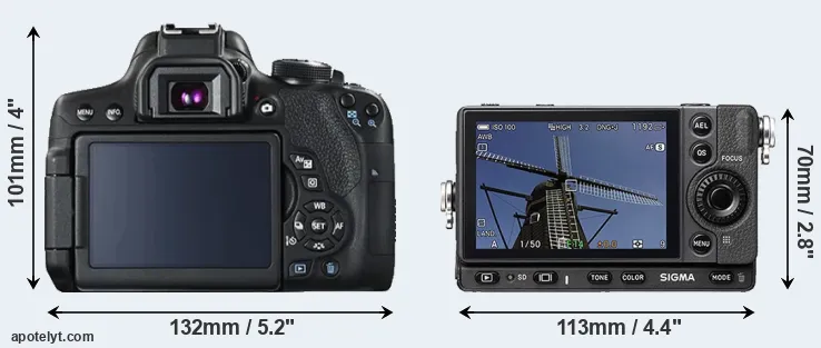 Comparison T6i or fp rear