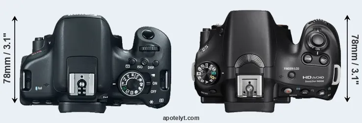 Compare T6i versus A58 top