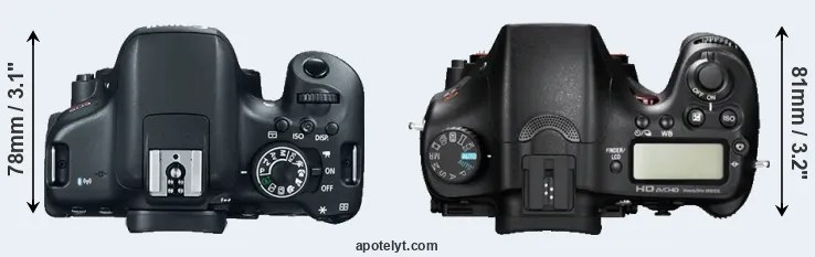 Compare T6i versus A77 top