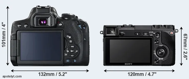 Comparison T6i or NEX-7 rear