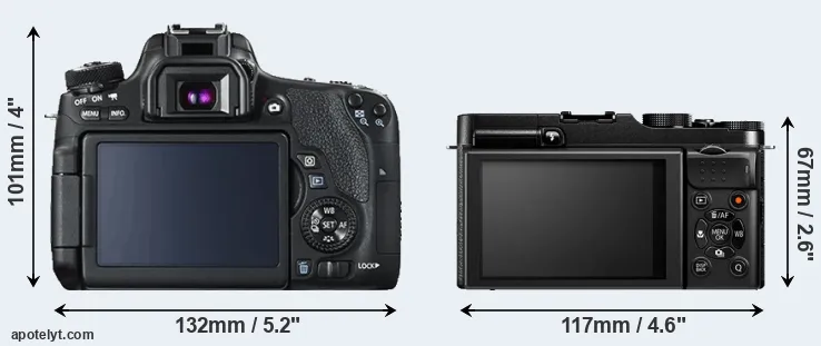Comparison T6s or X-M1 rear
