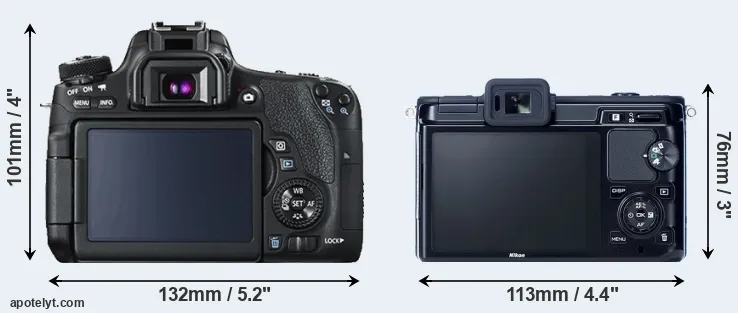 Comparison T6s or V1 rear