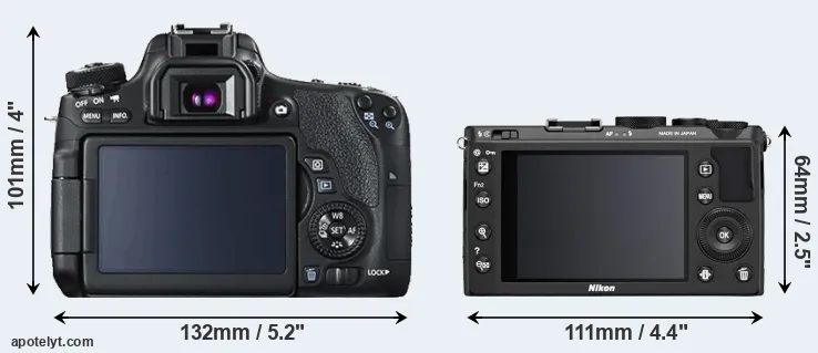 Comparison T6s or Coolpix A rear