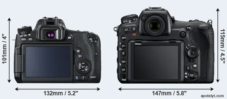 Comparison T6s or D500 rear