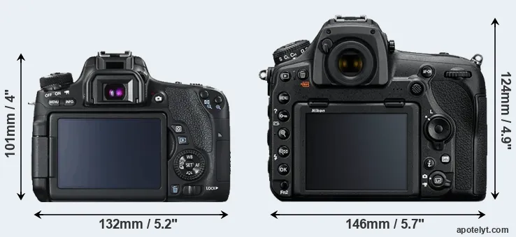 Comparison T6s or D850 rear