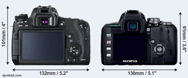 Comparison T6s or E-400 rear