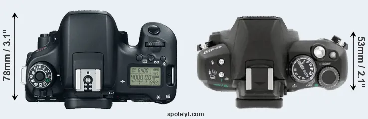 Compare T6s versus E-400 top