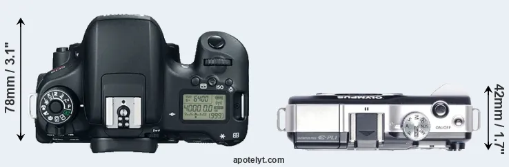 Compare T6s versus E-PL1 top