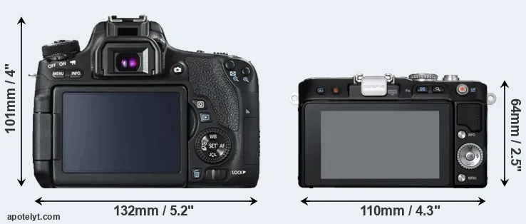 Comparison T6s or E-PL3 rear