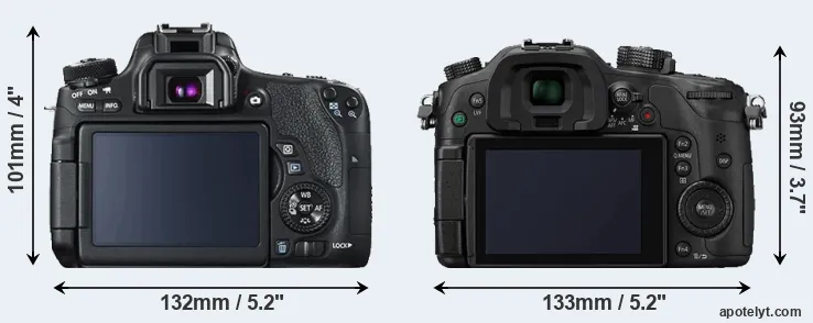 Comparison T6s or GH4 rear