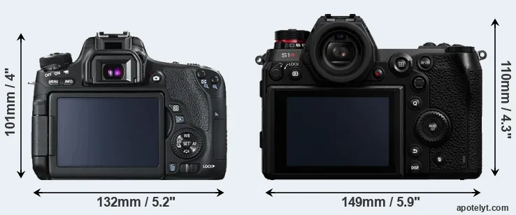 Comparison T6s or S1R rear