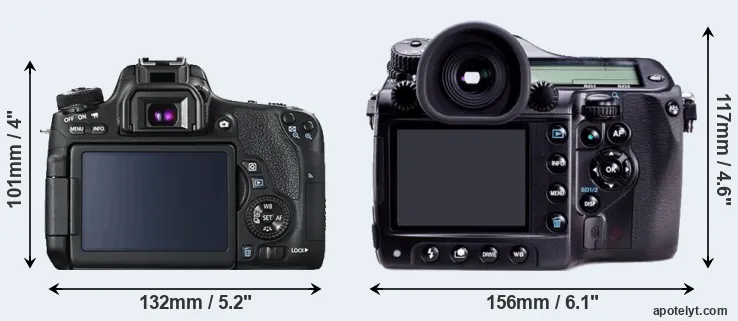 Comparison T6s or 645D rear