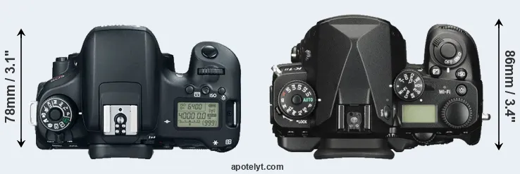 Compare T6s versus K-1 II top
