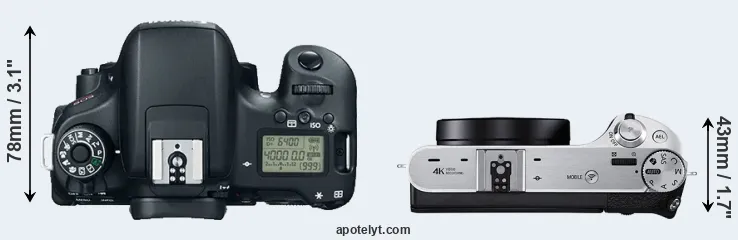 Compare T6s versus NX500 top