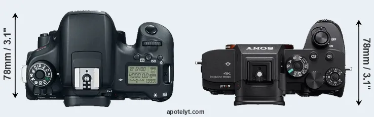 Compare T6s versus A7R IV top