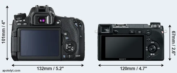 Comparison T6s or NEX-6 rear