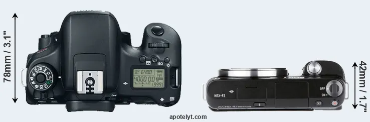Compare T6s versus NEX-F3 top