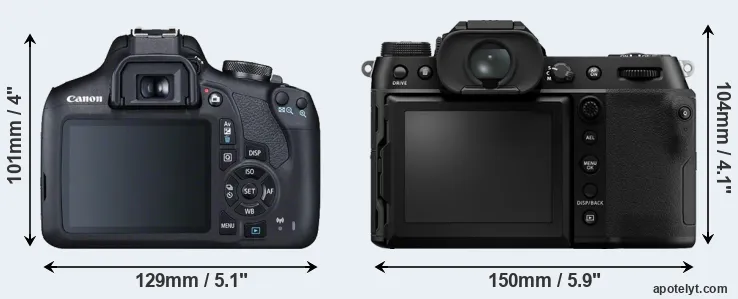 Comparison T7 or GFX 100S rear